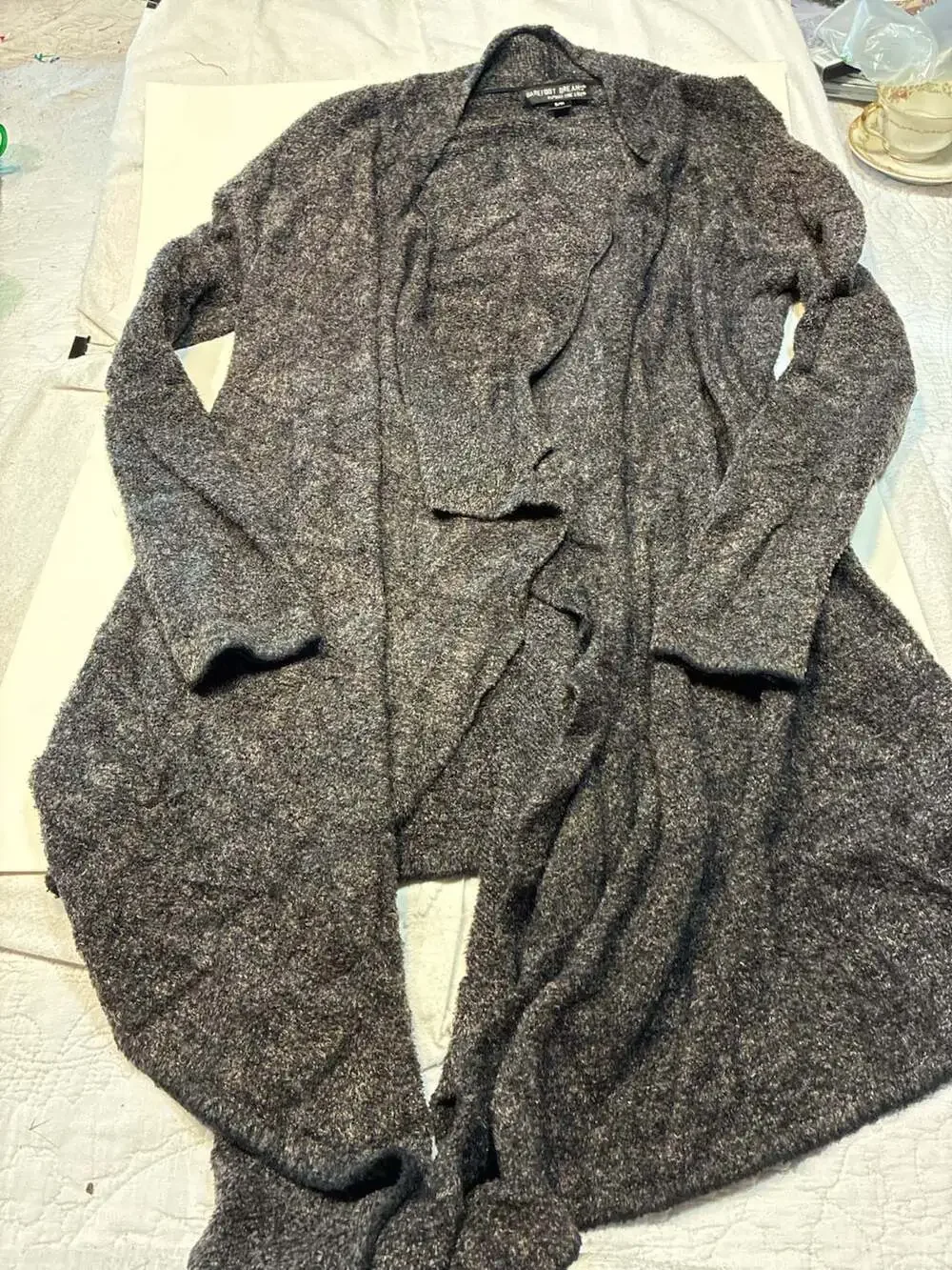 Barefoot Dreams Bamboo Chic Lite Style 436 Open Front Draped Cardigan